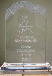 Utah County Marathon: Utah 5k Winners Plaque