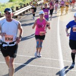 Utah Valley Marathoners running mountain pass