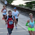 Utah Valley Marathon Man and Woman Running near river