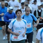 Utah Valley Marathon Runners in Blue