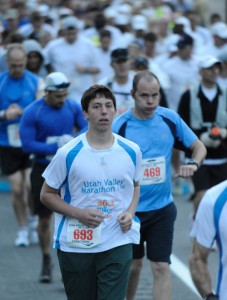 Utah Valley Marathon Runners in Blue
