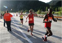 Utah Valley Marathon Runners in Red